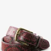 LaCeinture à Boucle Python - Garnet Red