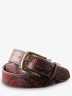 LaCeinture à Boucle Python - Garnet Red