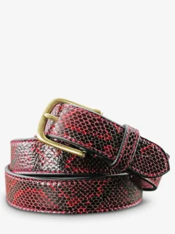 LaCeinture à Boucle Python - Garnet Red