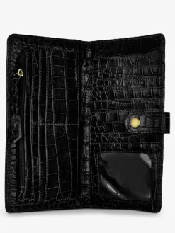 LePortefeuille Charlotte N°2 Alligator - Jet Black