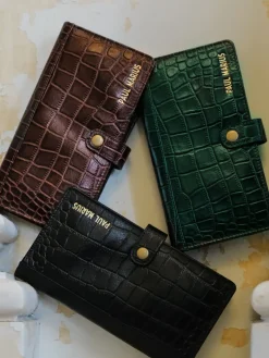 LePortefeuille Charlotte N°2 Alligator - Jet Black
