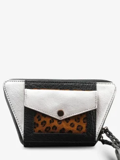 LePortefeuille Emma Leopard - Black White
