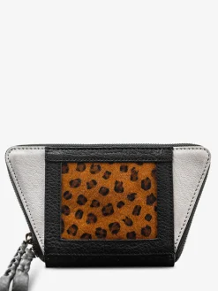 LePortefeuille Emma Leopard - Black White