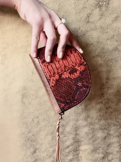 LePortefeuille Manon Python - Garnet Red