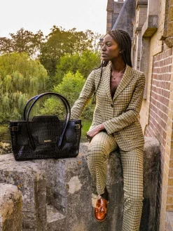 Madeleine Alligator - Jet Black