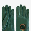 Racing Gloves Women - Dark Green / Light Brown