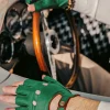Racing Mittens Men - Green / Light Brown