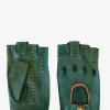 Racing Mittens Women - Dark Green / Light Brown